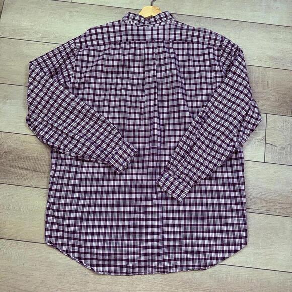 Polo Ralph Lauren Purple Plaid Shirt Men 2XL Tall Classic Fit Color Pony Cotton - Picture 5 of 9